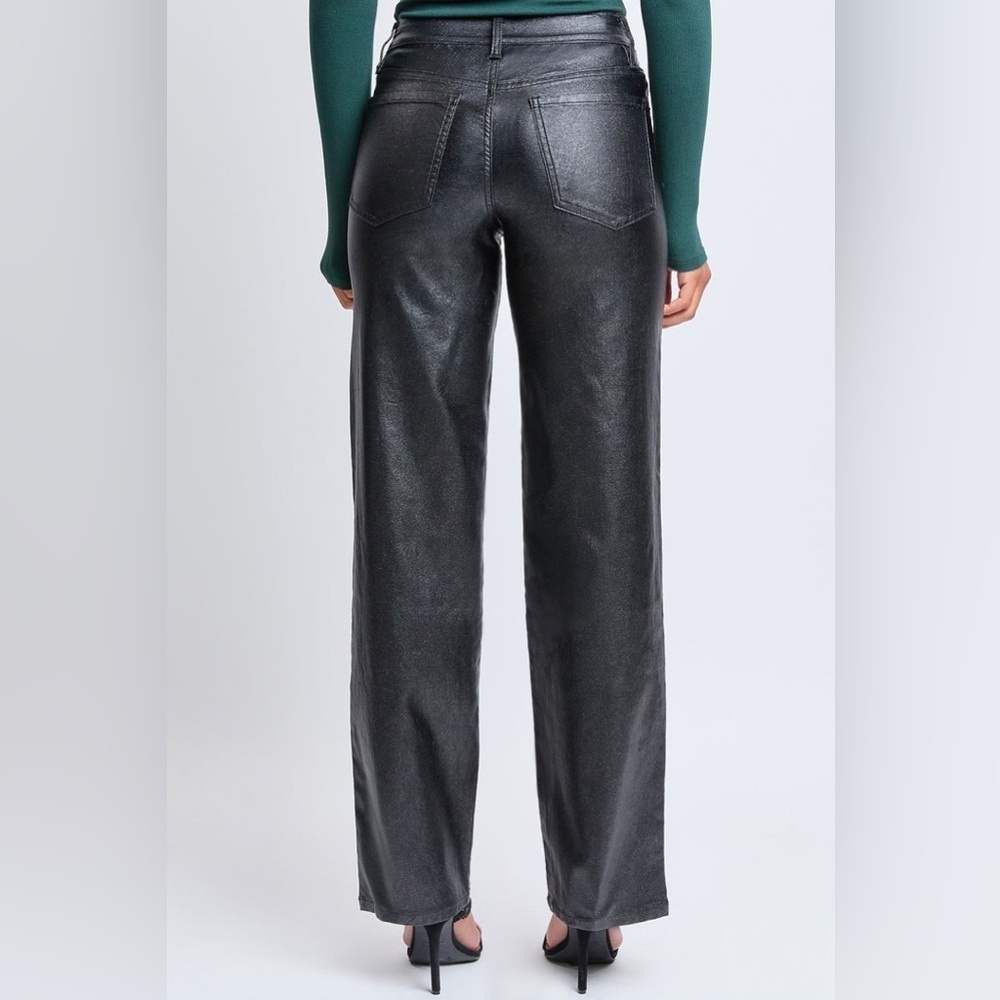 2/35 YMI Black Metallic Straight Leg Jeans for Women sz 9 - Picture 6 of 8